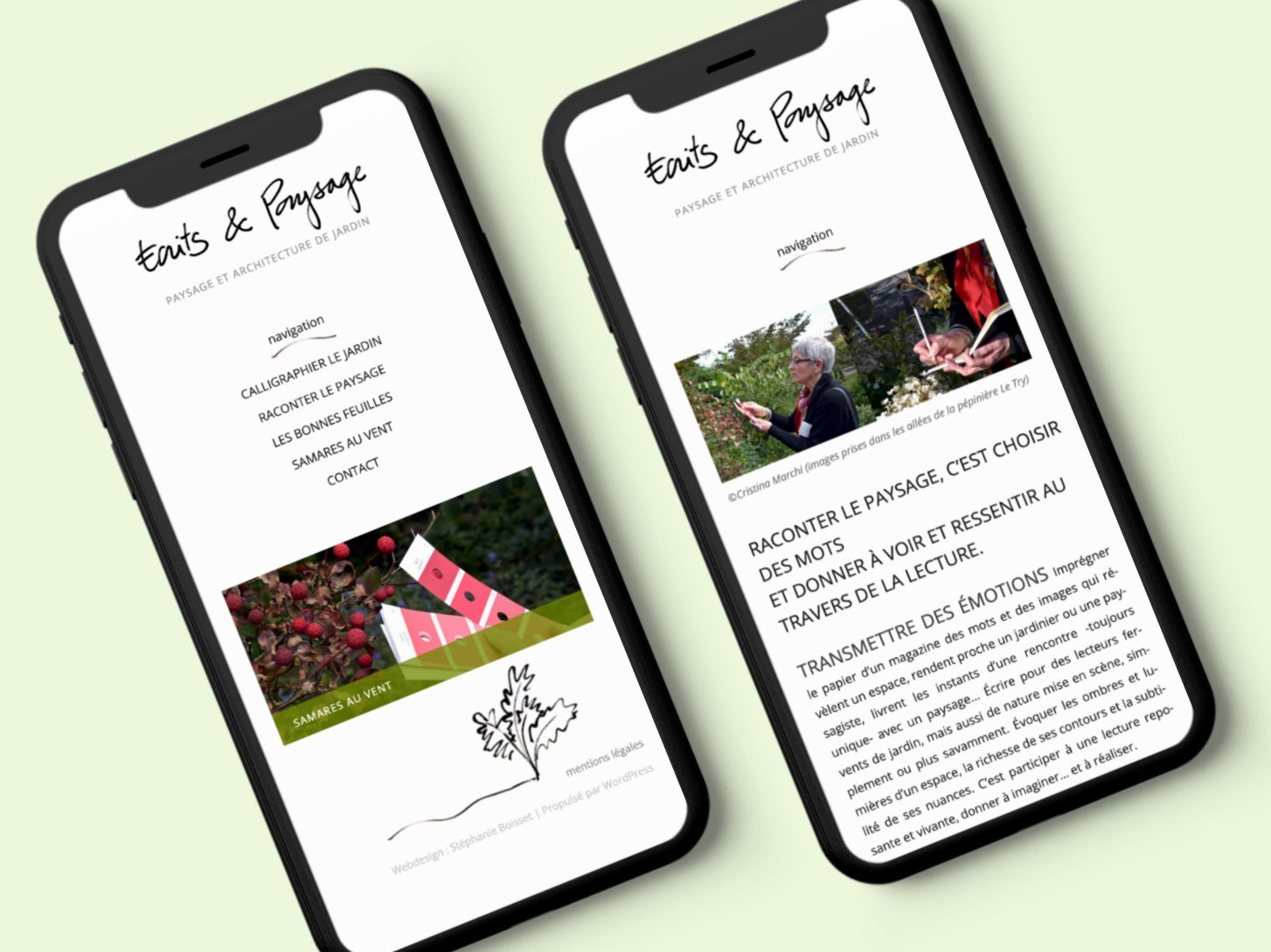 Website écrits et paysage