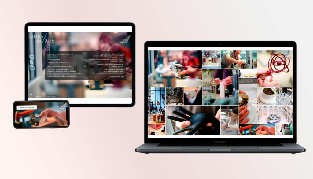 Responsive Website Atelier du Luxe ©Stéphanie Boisset
