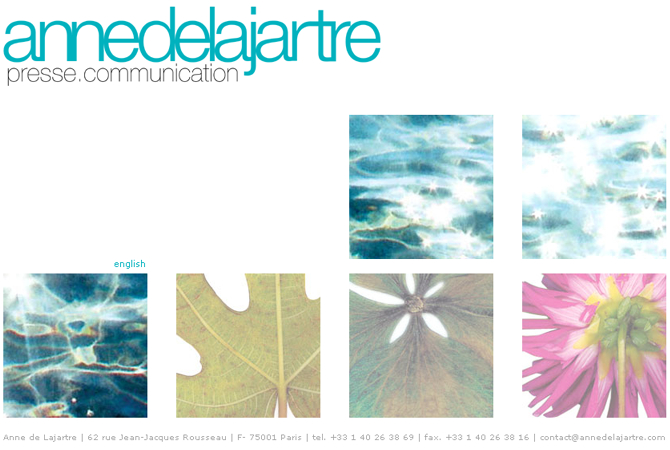Screenshot der Website Anne de Lajartre - Version 1