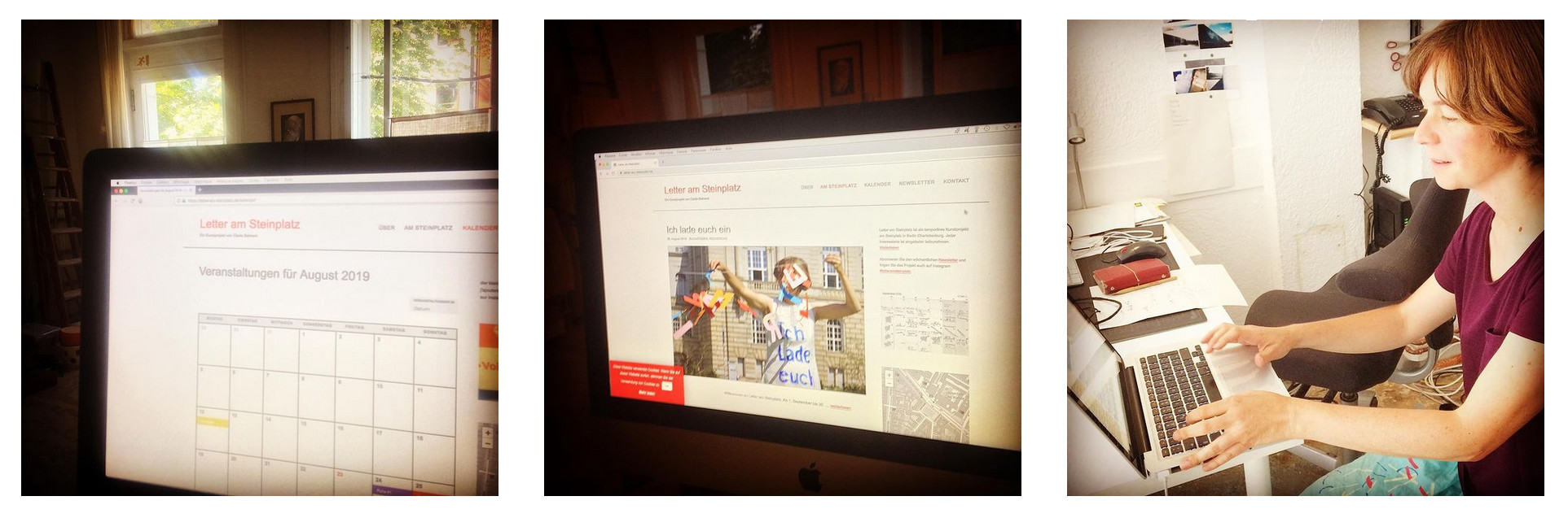 Website Letter am Steinplatz und Cécile Belmont
